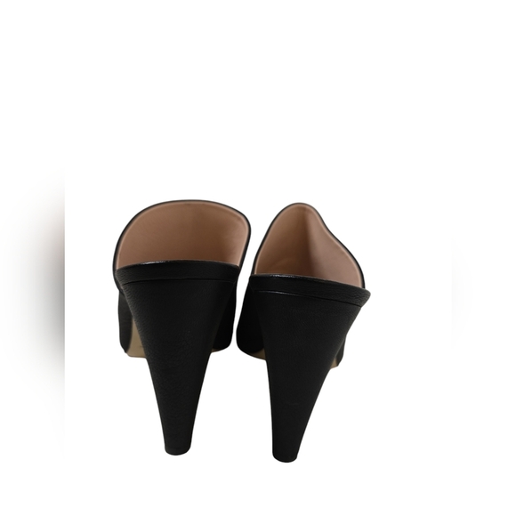 Kate Spade New York Bova peep-toe cone-heel mule black Pebble Leather 8 B - Picture 6 of 7